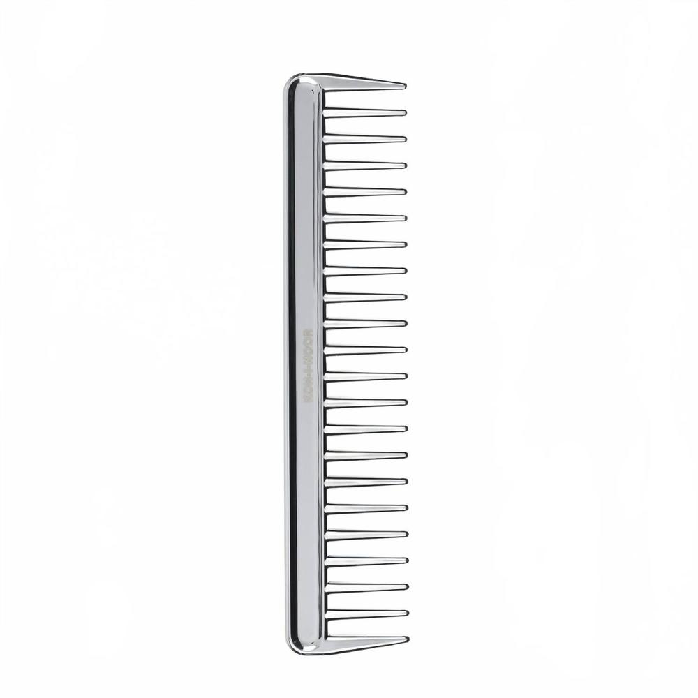 NEW KOH-I-NOOR BEAUTY USA women's wide tooth comb in metallic chrome